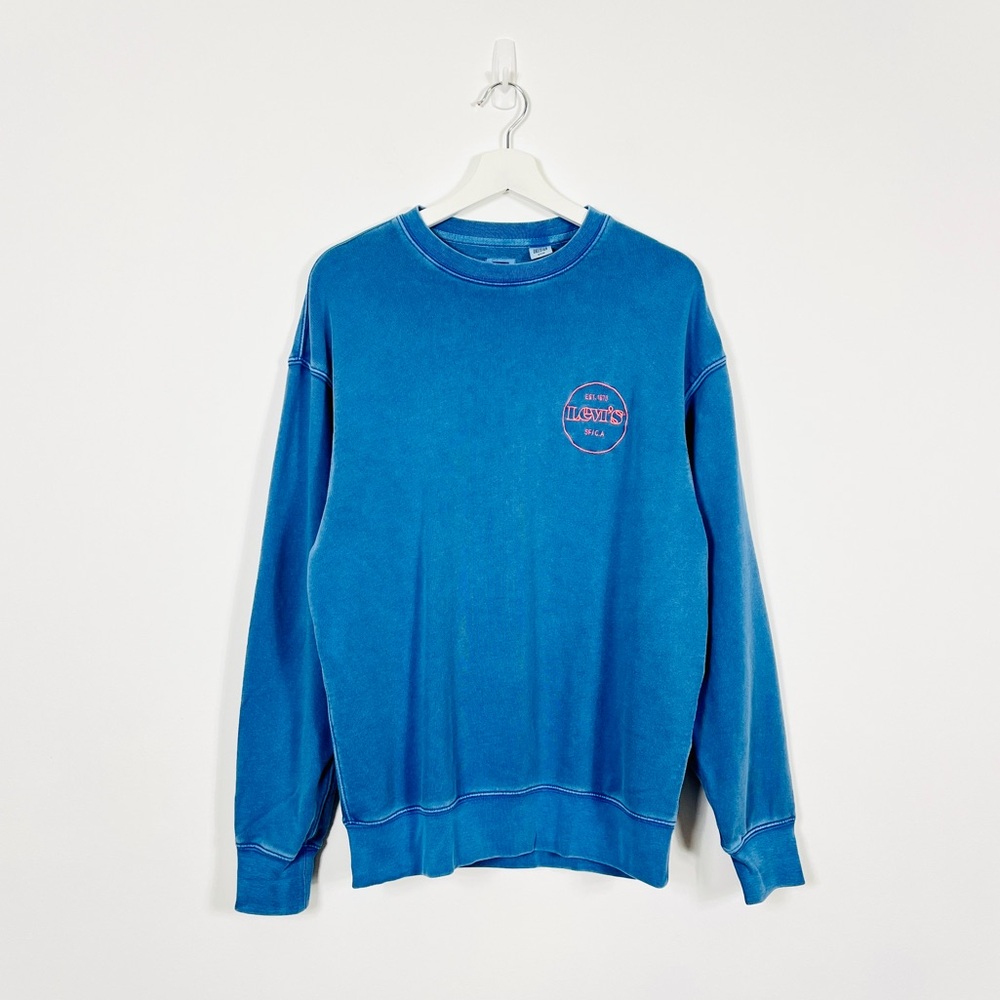 Levi’s Blue Garment Dyed Crewneck Sweatshirt